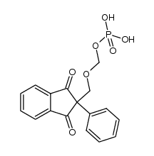 ((1,3-dioxo-2-phenyl-2,3-dihydro-1H-inden-2-yl)methoxy)methyl dihydrogen phosphate结构式