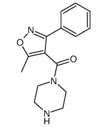 1-[(5-methyl-3-phenyl-4-isoxazolyl)carbonyl]-piperazine Structure