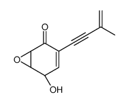 (4S,5R,6R)-2-(3-Methyl-3-butene-1-ynyl)-4-hydroxy-5,6-epoxy-2-cyclohexene-1-one Structure