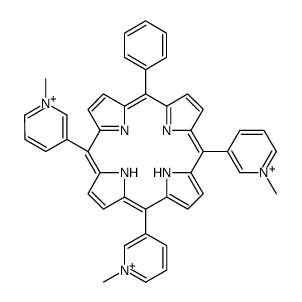 5,10,20-tris(1-methylpyridin-1-ium-3-yl)-15-phenyl-21,22-dihydroporphyrin Structure