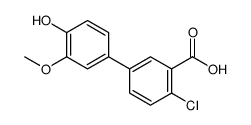 2-chloro-5-(4-hydroxy-3-methoxyphenyl)benzoic acid结构式