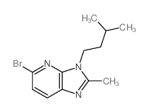 5-Bromo-3-isopentyl-2-methyl-3H-imidazo[4,5-b]pyridine Structure