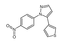 1-(4-NITROPHENYL)-5-(THIOPHEN-3-YL)-1H-PYRAZOLE结构式