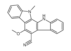 6-cyano-5-methoxy-12-methylindolo(2,3-a)carbazole Structure