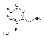 2-Bromobenzyl amine-(phenyl-13C6) hydrochloride结构式