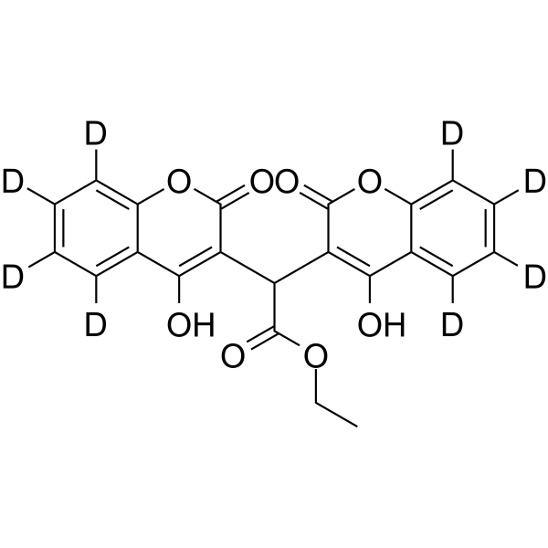 Ethyl Biscoumacetate-d8结构式