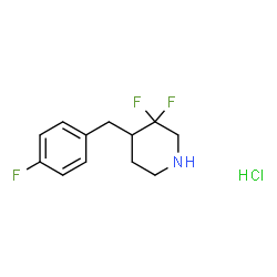 3,3-difluoro-4-(4-fluorobenzyl)piperidine hydrochloride structure