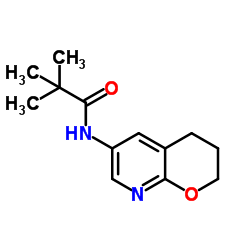 N-(3,4-Dihydro-2H-pyrano[2,3-b]pyridin-6-yl)-2,2-dimethylpropanamide结构式