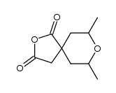 2,6-Dimethyl-tetrahydropyran-carbonsaeure-(4)-essigsaeure-(4)-anhydrid Structure