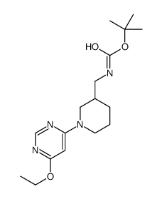 tert-butyl N-[[1-(6-ethoxypyrimidin-4-yl)piperidin-3-yl]methyl]carbamate结构式