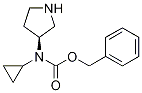 Cyclopropyl-(S)-pyrrolidin-3-yl-carbaMic acid benzyl ester结构式