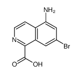 5-Amino-7-bromo-1-isoquinolinecarboxylic acid结构式