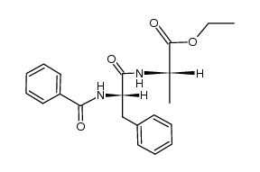 ethyl N-benzoyl-L-phenylalanyl-L-alaninate结构式