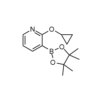 2-Cyclopropoxy-3-(4,4,5,5-tetramethyl-1,3,2-dioxaborolan-2-yl)pyridine structure