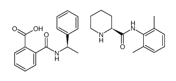 (S)-N-(2,6-dimethylphenyl)piperidine-2-carboxamide (R)-2-((1-phenylethyl)carbamoyl)benzoate Structure