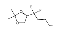 (2R)-1,2-O-isopropylidene-3,3-difluoroheptan-1,2-diol Structure