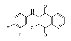 7-chloro-6-(3,4-difluoroanilino)quinoline-5,8-dione结构式