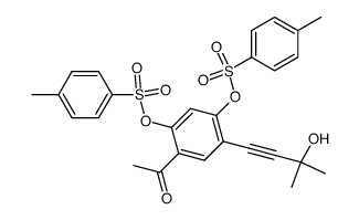 5'-(3-hydroxy-3-methylbutynyl)-2',4'-bis(tosyloxy)acetophenone结构式