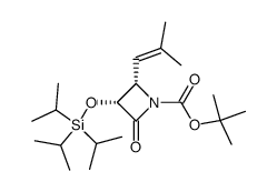 (2S,3R)-tert-Butyl-2-(2-methyl-1-propen-1-yl)-4-oxo-3-triisopropylsilyloxy-azetidine-1-carboxylate Structure