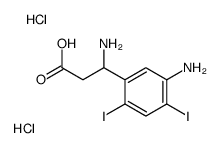 3-amino-3-(5-amino-2,4-diiodophenyl)propanoic acid,dihydrochloride Structure
