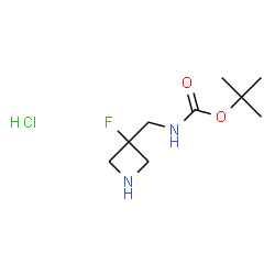 tert-butyl N-[(3-fluoroazetidin-3-yl)methyl]carbamate hydrochloride structure