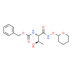 ((2S,3R)-3-羟基-1-氧代-1-(((四氢-2H-吡喃-2-基)氧基)氨基)丁烷-2-基)氨基甲酸苄酯结构式