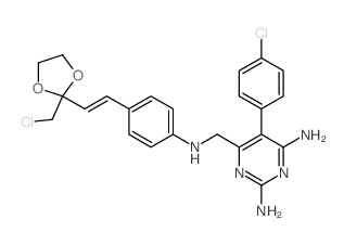 6-[[[4-[(E)-2-[2-(chloromethyl)-1,3-dioxolan-2-yl]ethenyl]phenyl]amino]methyl]-5-(4-chlorophenyl)pyrimidine-2,4-diamine picture