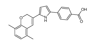 4-[5-(5,8-dimethyl-2H-chromen-3-yl)-1H-pyrrol-2-yl]benzoic acid Structure