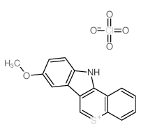 11H-[1]Benzothiopyrano[4,3-b]indol-5-ium, 11-hydro-8-methoxy-, perchlorate (1:1) Structure
