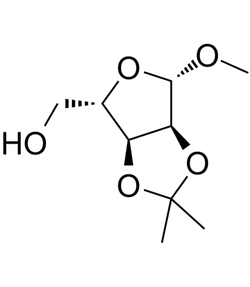 Methyl 2,3-O-Isopropylidene-β-L-ribofuranoside结构式