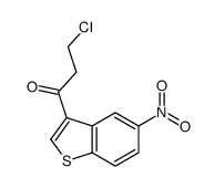 3-chloro-1-(5-nitro-1-benzothiophen-3-yl)propan-1-one结构式