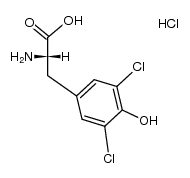 3,5-dichloro-L-tyrosine , hydrochloride Structure