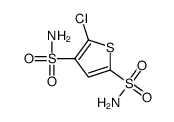 5-Chloro-2,4-thiophenedi(sulfonamide)结构式