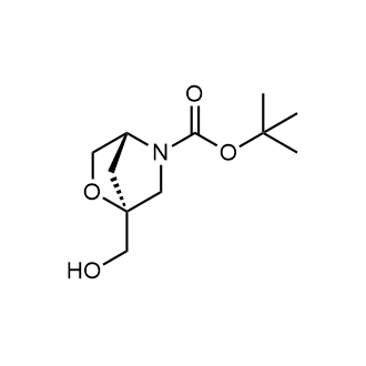 (1S,4R)-1-(羟甲基)-2-氧杂-5-氮杂双环[2.2.1]庚烷-5-羧酸叔丁酯结构式