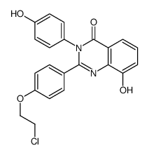 4(3H)-Quinazolinone,2-[4-(2-chloroethoxy)phenyl]-8-hydroxy-3-(4-hydroxyphenyl)- Structure