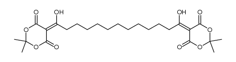 1,13-bis(2,2-dimethyl-4,6-dioxo-1,3-dioxan-5-yl)tridecane-1,13-dione Structure