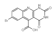 7-bromo-2,4-dioxo-1H-pyrimido[4,5-b]quinoline-5-carboxylic acid结构式