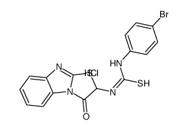 1-(4-bromophenyl)-3-(1-oxo-[1,3]thiazolo[3,2-a]benzimidazol-2-yl)thiourea,hydrochloride Structure