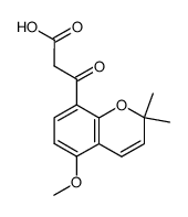 3-(5-methoxy-2,2-dimethyl-2H-chromen-8-yl)-3-oxo-propionic acid结构式