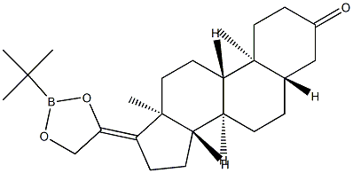 20,21-[(tert-Butylboranediyl)bis(oxy)]-5α-pregn-17(20)-en-3-one Structure