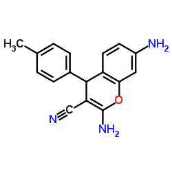 2,7-diamino-4-(4-methylphenyl)-4H-chromene-3-carbonitrile结构式