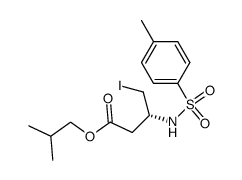 isobutyl (R)-4-iodo-3-(tosylamino)butanoate结构式
