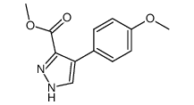 4-(4-methoxy-phenyl)-1(2)H-pyrazole-3-carboxylic acid methyl ester Structure