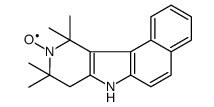5,6-benzo-2,2,4,4-tetramethyl-1,2,3,4-tetrahydro-gamma-carboline-oxyl结构式