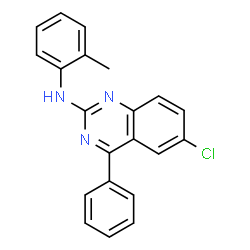 6-chloro-4-phenyl-N-(o-tolyl)quinazolin-2-amine结构式
