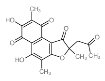 Naphtho[2,1-b]furan-1,6,9(2H)-trione,5,7- dihydroxy-2,4,8-trimethyl-2-(2-oxopropyl)-结构式