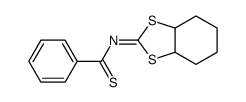 N-(3a,4,5,6,7,7a-hexahydrobenzo[d][1,3]dithiol-2-ylidene)benzenecarbothioamide结构式