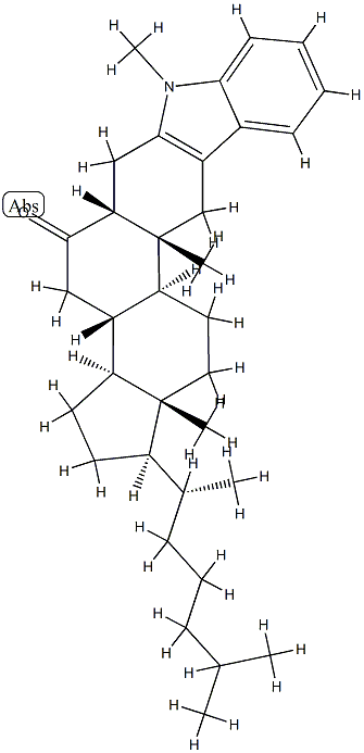 1'-Methyl-1'H-5β-cholest-2-eno[3,2-b]indol-6-one structure