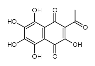 2-Acetyl-3,5,6,7,8-pentahydroxy-1,4-naphthoquinone structure