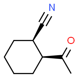 Cyclohexanecarbonitrile, 2-acetyl-, cis- (9CI) Structure